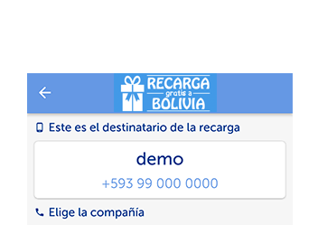 Recargas Gratis desde Bolivia. Recargas a Bolivia.